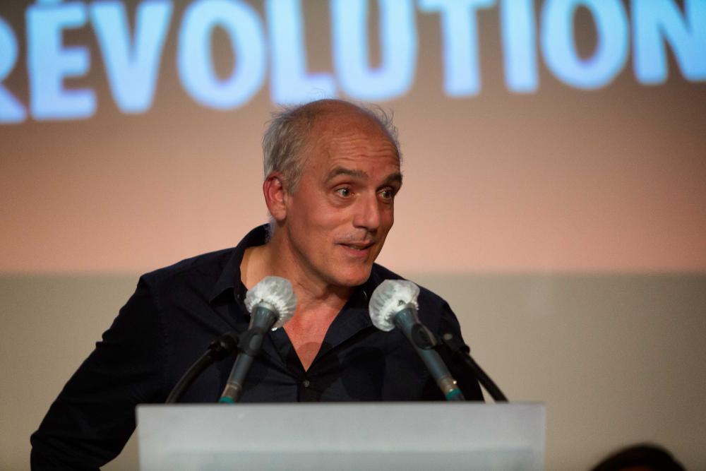 Photo de Philippe Poutou en meeting